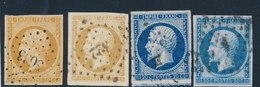 O NAPOLEON NON DENTELE - O - N°13A/B, 14A/B - TB - 1853-1860 Napoléon III.