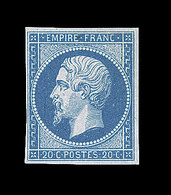 * NAPOLEON NON DENTELE - * - N°14A - 20c Bleu - TB - 1853-1860 Napoléon III.