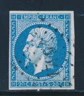 O NAPOLEON NON DENTELE - O - N°14Ah - POST "F"S - Signé Scheller - TB - 1853-1860 Napoléon III.