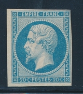 * NAPOLEON NON DENTELE - * - N°14B - Comme ** - Signé Weid - TB - 1853-1860 Napoléon III.