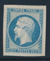 (*) NAPOLEON NON DENTELE - (*) - N°15 - 25c Bleu - Belles Marges - Avec Amorce De Voisin - TB/SUP - 1853-1860 Napoléon III.