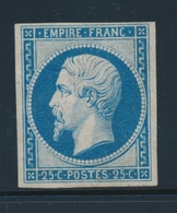 * NAPOLEON NON DENTELE - * - N°15c - Réimpression Du 25c Bleu - TB - 1853-1860 Napoléon III