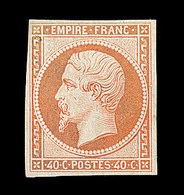* NAPOLEON NON DENTELE - * - N°16 - 40c Orange- Frais- TB - 1853-1860 Napoléon III.