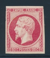 ** NAPOLEON NON DENTELE - ** - N°17A - 80c Carmin - Signé Calves Et Brun - TB - 1853-1860 Napoléon III.