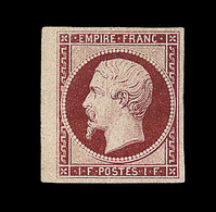 * NAPOLEON NON DENTELE - * - N°18g - 1F Velours - Nuance Exceptionnelle - Signé Brun - TB - 1853-1860 Napoléon III