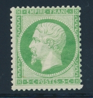 * NAPOLEON DENTELE - * - N°20 - 5c Vert - TB - 1862 Napoléon III