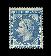 ** NAPOLEON LAURE - ** - N°29Bb - 20c Bleu - Type II - A La Corne - Rare - Certif. Calves - TB - 1863-1870 Napoleon III With Laurels