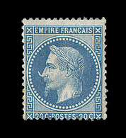 ** NAPOLEON LAURE - ** - N°29Bb - 20c Bleu - Type II - A La Corne - Rare - Certif. Calves - TB - 1863-1870 Napoleon III Gelauwerd