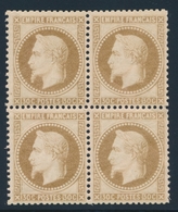 ** NAPOLEON LAURE - ** - N°30 - 30c Brun - Bloc De 4  - Bdf -  Signé Brun - TB - 1863-1870 Napoleon III With Laurels