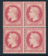 ** NAPOLEON LAURE - ** - N°32 - 80c Rose - Bloc De 4 - Signé Brun - TB - 1863-1870 Napoleon III With Laurels