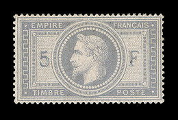 * NAPOLEON LAURE - * - N°33 - 5F Violet Gris - Charn. Marquée - Signé Calves - TB - 1863-1870 Napoléon III. Laure