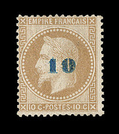 * NAPOLEON LAURE - * - N°34 - 10 S/10c Bistre - Non Emis - Signé Pavoille - TB - 1863-1870 Napoleon III With Laurels