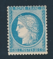 * SIEGE DE PARIS (1870) - * - N°37 - 20c Bleu - TB - 1870 Beleg Van Parijs