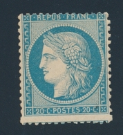 * SIEGE DE PARIS (1870) - * - N°37b - Papier Jaunâtre  - Forte Trace - Signé Calves - B/TB - 1870 Beleg Van Parijs