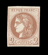 * EMISSION DE BORDEAUX  - * - N°40B - Report 2 - Signé Calves - TB - 1870 Bordeaux Printing