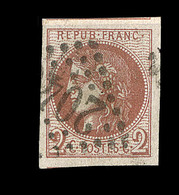 O EMISSION DE BORDEAUX  - O - N°40B - Obl GC - 1 Filet Voisin - Superbe - 1870 Bordeaux Printing