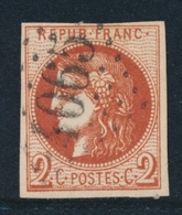 O EMISSION DE BORDEAUX  - O - N°40Ba - 2c Rouge Brique - Obl GC 4065 - TB - 1870 Ausgabe Bordeaux