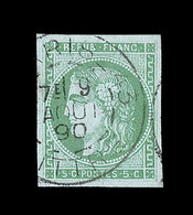 O EMISSION DE BORDEAUX  - O - N°42Bi - Paire - Vert émeraude Clair - Obl Càd Tardif De 1890 - TB/SUP - 1870 Ausgabe Bordeaux