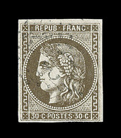 O EMISSION DE BORDEAUX  - O - N°47c - 30c Brun Verdâtre - Signé Calves - TB - 1870 Ausgabe Bordeaux