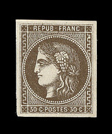 ** EMISSION DE BORDEAUX  - ** - N°47d - 30c Brun Foncé - Signé Cabany/Calves - TB - 1870 Ausgabe Bordeaux