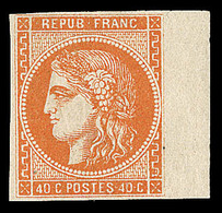 * EMISSION DE BORDEAUX  - * - N°48a - 40c Orange Vif - BDF - Signé Baudot - TB - 1870 Ausgabe Bordeaux
