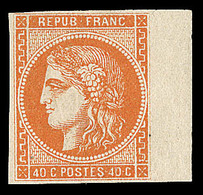 * EMISSION DE BORDEAUX  - * - N°48a - 40c Orange Vif - BDF - Signé Baudot - TB - 1870 Emission De Bordeaux