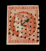 O EMISSION DE BORDEAUX  - O - N°48e - Rouge Sang Foncé - Obl. Ancre - Signé CALVES - TB - 1870 Bordeaux Printing