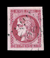 O EMISSION DE BORDEAUX  - O - N°49 - 80c Rose - Belles Marges - TB/SUP - 1870 Ausgabe Bordeaux