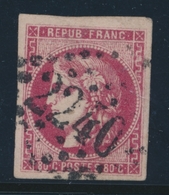 O EMISSION DE BORDEAUX  - O - N°49c - Rose Carminé - TB - 1870 Ausgabe Bordeaux