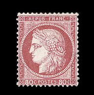* CERES III ème REPUBLIQUE - * - N°57b - 80c Rose - Signé Roumet - Carmin Vif - TB - 1871-1875 Ceres