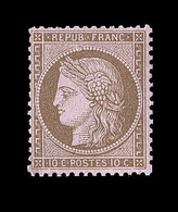 * CERES III ème REPUBLIQUE - * - N°58 - 10c Brun S/rose - TB - 1871-1875 Cérès