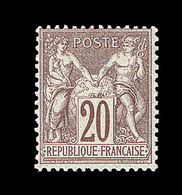 * TYPE SAGE - * - N°67 - 20c Brun Lilas - Signé - TB - Standard Postcards & Stamped On Demand (before 1995)