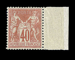 ** TYPE SAGE - ** - N°70 - 40c Rouge Orange - Bdf - TB Centrage - Signé A. Brun - TB - Standard Postcards & Stamped On Demand (before 1995)