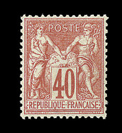 * TYPE SAGE - * - N°70 - 40c Rouge Orange - Signé Calves - TB - Standard Postcards & Stamped On Demand (before 1995)