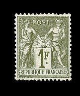 * TYPE SAGE - * - N°72 - 1F Olive - TB Centrage - Signé Guy - TB - Cartes Postales Types Et TSC (avant 1995)