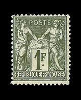 (**) TYPE SAGE - (**) - N°72 - 1F Olive - Signé Thiaude - TB - Cartes Postales Types Et TSC (avant 1995)