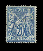 * TYPE SAGE - * - N°73 - 20c Bleu - Type I - Timbre Issu Du Tirage Des Régents - (trucage) - TB - Cartes Postales Types Et TSC (avant 1995)