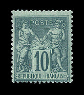 * TYPE SAGE - * - N°76 - 10c Vert - Charn. Légère - TB - Cartes Postales Types Et TSC (avant 1995)