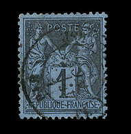 O TYPE SAGE - O - N°84 - 1c Noir S/Bleu De Prusse - 2 Dents Un Peu Courtes - Rare - B - Standard- Und TSC-AK (vor 1995)