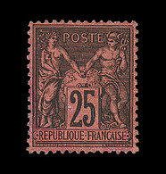 * TYPE SAGE - * - N°91 - 25c Noir S/rouge - TB - Cartes Postales Types Et TSC (avant 1995)