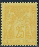 * TYPE SAGE - * - N°92 - 25c Bistre S/jaune - Comme ** - TB - Cartes Postales Types Et TSC (avant 1995)