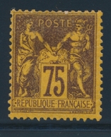 * TYPE SAGE - * - N°99 - 75c Violet Noir S/jaune - TB - Cartes Postales Types Et TSC (avant 1995)