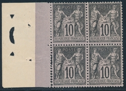 **/* TYPE SAGE - **/* - N°103 - Bloc De 4 - BDF Avec Perfo De Contrôle - 2 Ex ** - TB - Cartes Postales Types Et TSC (avant 1995)