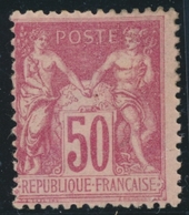 * TYPE SAGE - * - N°104 - 50c Rose - Charn. Légère - TB - Cartes Postales Types Et TSC (avant 1995)