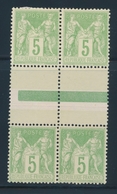 (*) TYPE SAGE - (*) - N°106a - 2 Paire Verticales  - TB - Cartes Postales Types Et TSC (avant 1995)