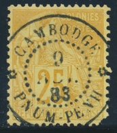 O OBLITERATIONS BFE - O - N°92 - Obl. Cambodge/Pnum-Penh - 1883 - Déft D'angle - Andere & Zonder Classificatie