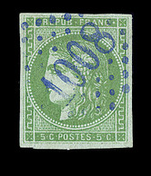 O OBLITERATIONS DIVERSES - O - N°42B - Obl GC 1008 (bleu) - Signé - TB - Andere & Zonder Classificatie