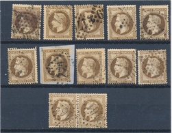 O LOTS-COLLECTIONS (Période Classique) - O - N°30 (x10) + 1 Paire - Nuances - B/TB - Sonstige & Ohne Zuordnung