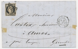 LAC Emission CERES 1849 Sur Lettre - LAC - N°3 - Obl. Grille  + T15 Bordeaux - 8/6/50 - B/TB - 1849-1876: Classic Period