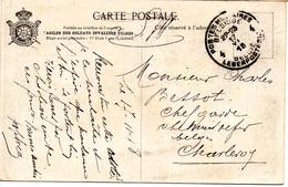 CP De Nieuport (17.11.1918) Pour Charleroy Postes Militaires SM - Armada Belga